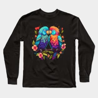 Parakeet Couple Valentine Long Sleeve T-Shirt